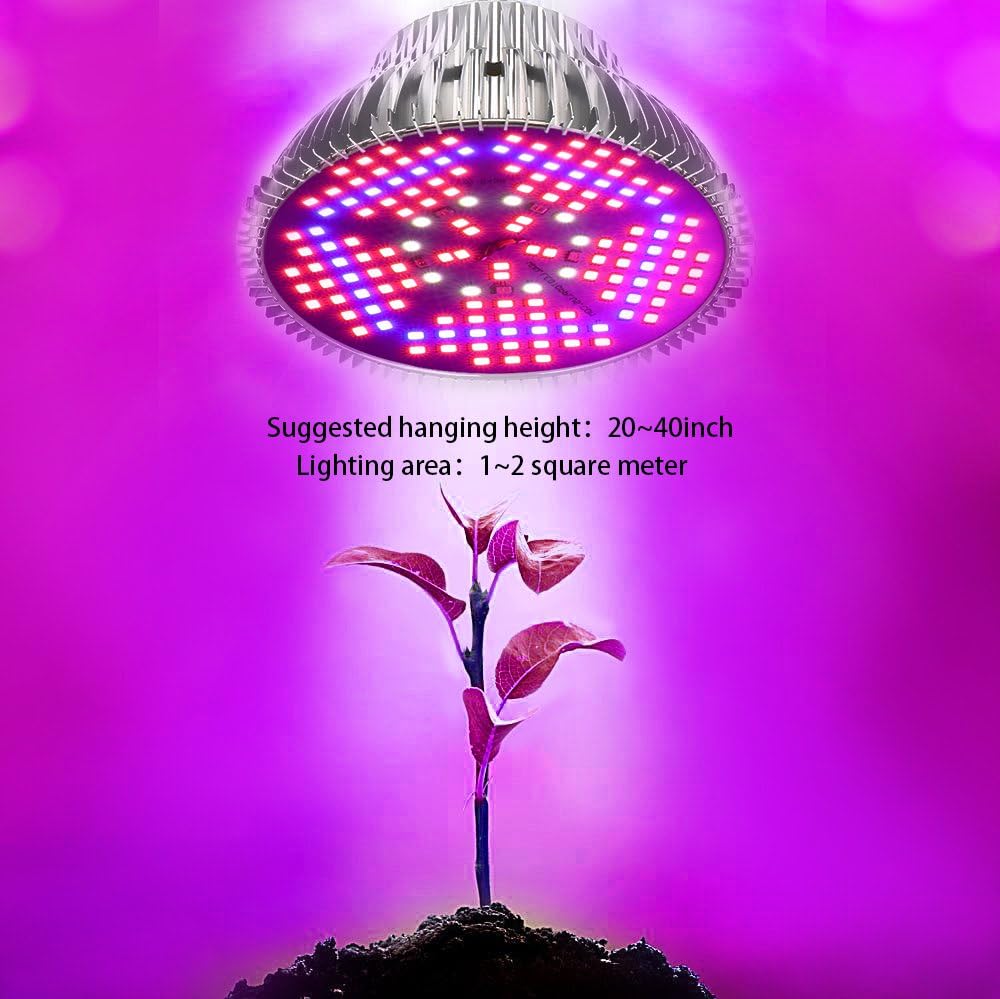 highydroLED 100W Led Grow Light Bulb Full Spectrum,Plant Light Bulb with 150 LEDs for Indoor Plants,E26/E27 Socket,Grow Lamp for Hydroponic Indoor Garden Greenhouse Succulent Veg Flower