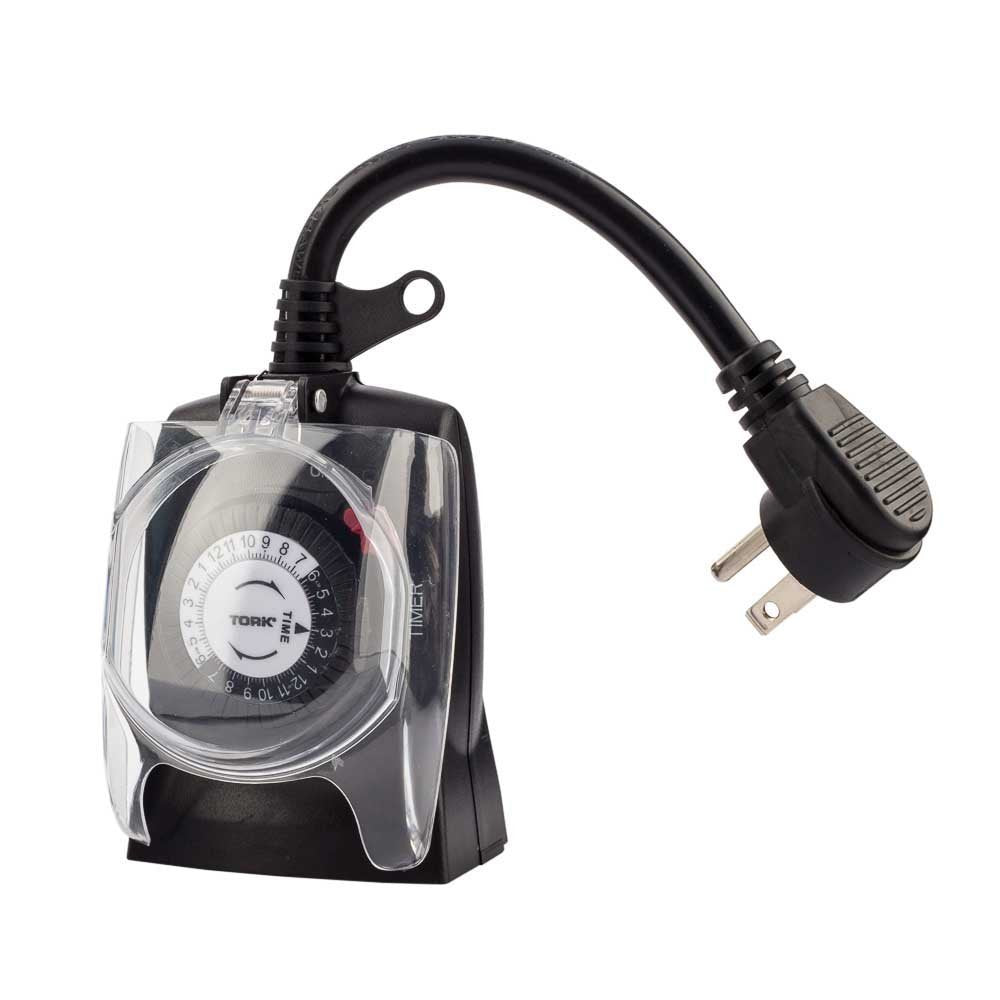 24 Hour Plug-in Timer Two Grounded Outlets, 125V, Outdoor, 30 Minute Tabs, Lot of 5