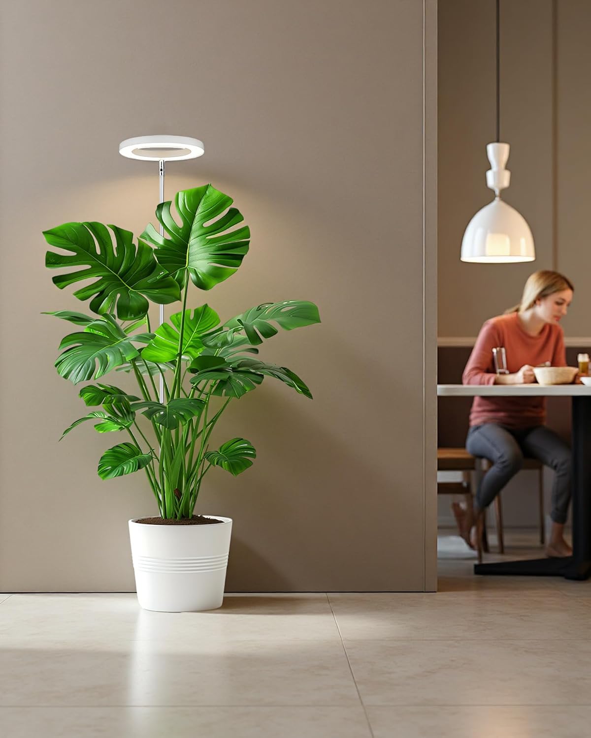 yadoker Plant Grow Light, LED Growing Light Full Spectrum for Indoor Plants,Height Adjustable, Automatic Timer, 5V Low Safe Voltage,Idea for Large Plant Light