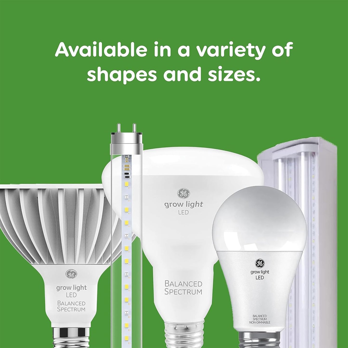 GE Grow Lights for Indoor Plants, BR30 Indoor Floodlight, LED Light Bulbs for Flowers and Fruit, Advanced Red Light Spectrum, 25,000 Hours Lifespan, 15 PPF, 2 Pack (Packaging May Vary)