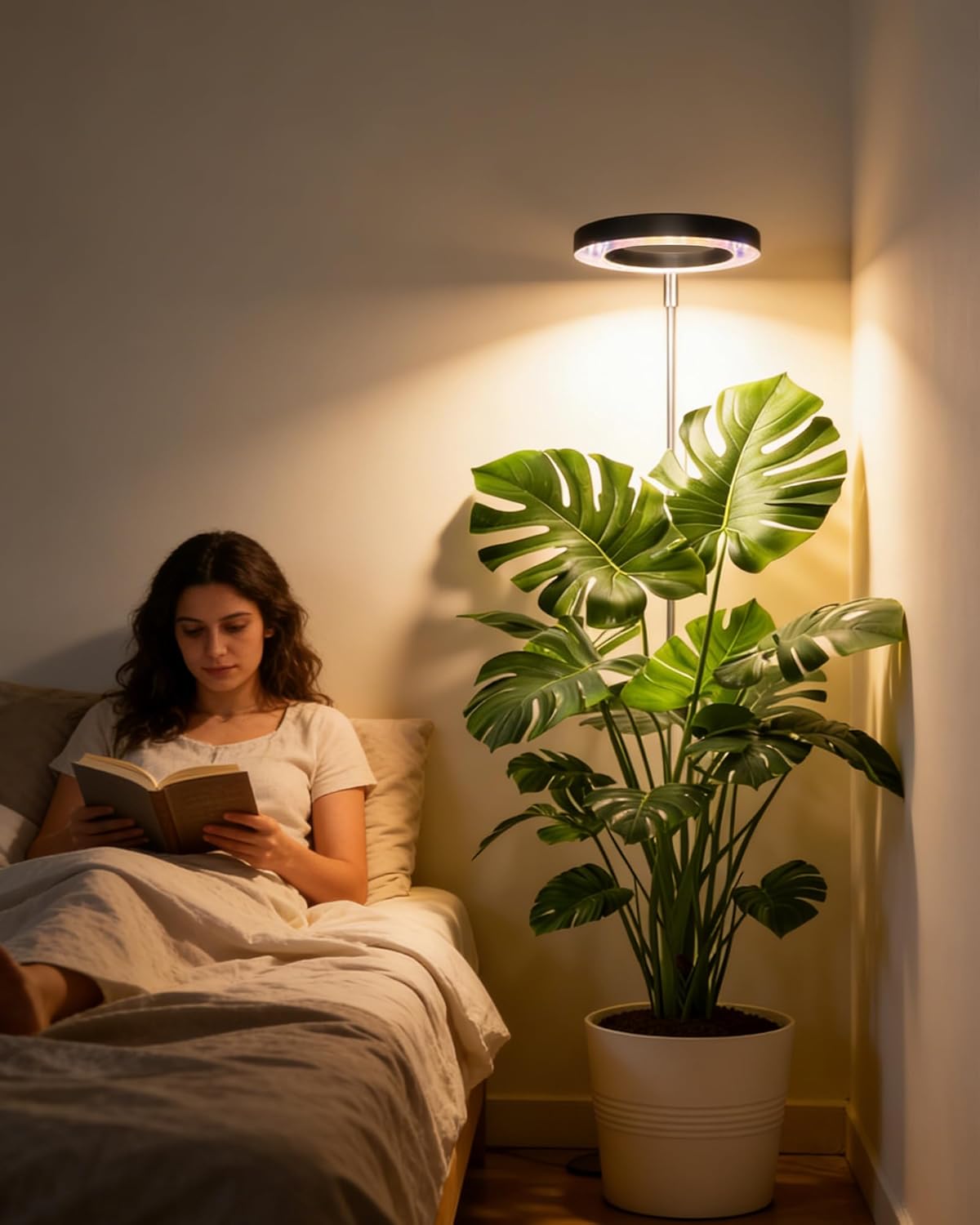 yadoker Plant Grow Light, LED Growing Light Full Spectrum for Indoor Plants,Height Adjustable, Automatic Timer, 5V Low Safe Voltage,Idea for Large Plant Light