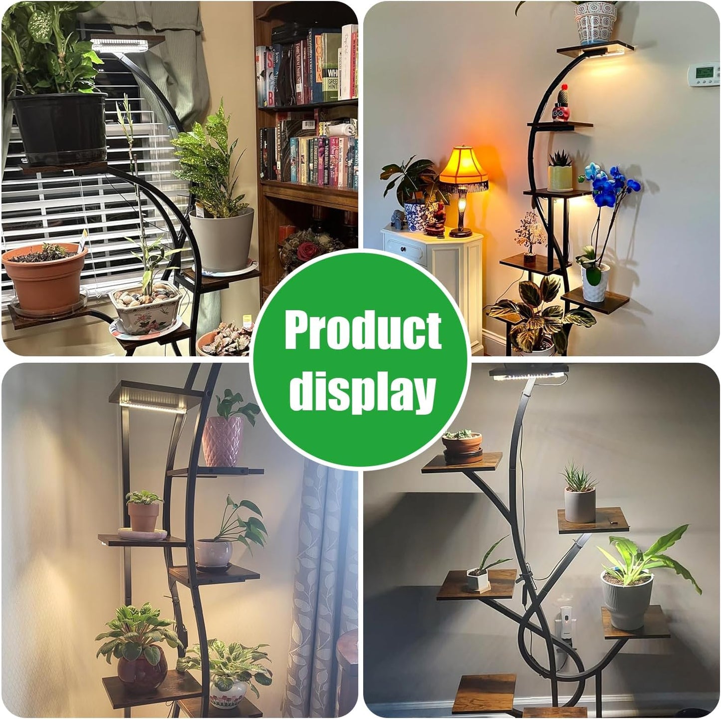 10.2'' 3 Head Grow Light Strips, LED Grow Lamps for Indoor Plants, Full Spectrum 3000K, Plant Light with 3/9/12H Timer, 10 Dimmable Levels for Seedling Succulent, Match for Plant Shelf