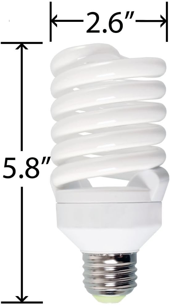 Agrobrite FLC26D 26-Watt Spiral Compact Fluorescent Grow Light Bulb (130W equivalent CFL), 6400K