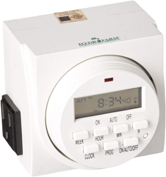 Autopilot Dual Outlet 7-Day Grounded Digital Programmable Timer, 1725W, 15A, 1 Minute On/Off