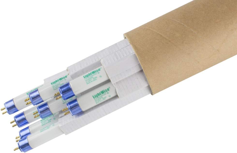 LightWise LWF54T5HO865 8pack 4 FT 6500K T5 HO Fluorescent Grow Light Bulbs (8, 6500k - Blue - Veg)