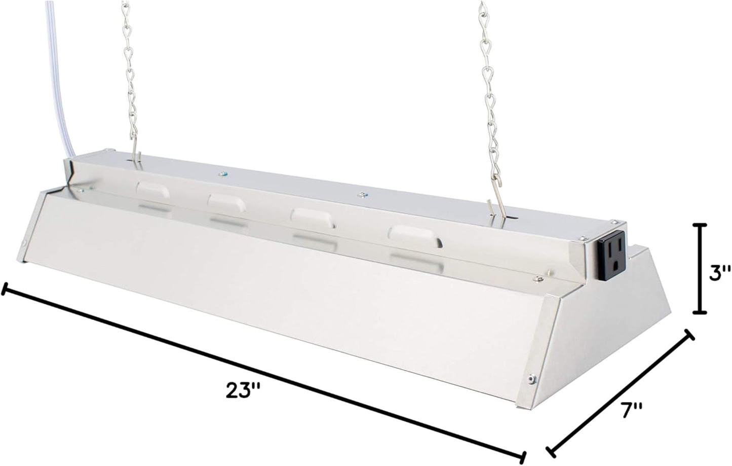 Durolux DL822N T5 HO 2Ft 2 Fluorescent Lamps Grow Lighting System with 5000 Lumens and 6500K Full Spectrum and Low Profile 7" Wide Reflector
