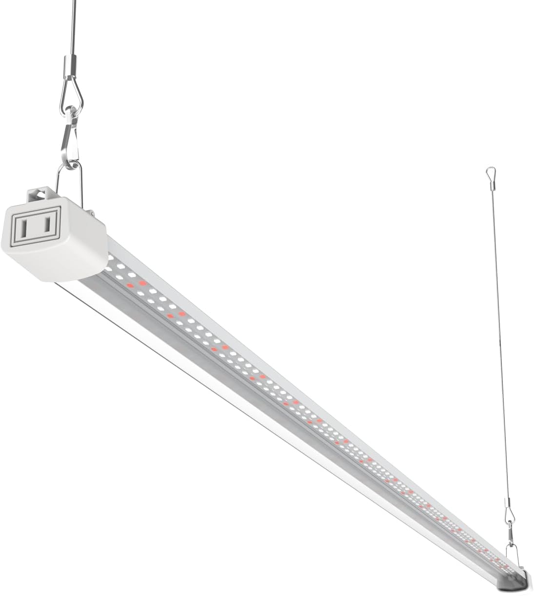 LED Grow Light 4FT Full Spectrum Compact Linkable Lighting Fixture for Indoor Greenhouse Year Round Plant Seedlings, Essential Grow Slim Hanging Suspended Strip