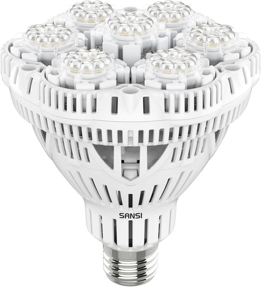 SANSI Grow Lights for Indoor Plants, Full Spectrum 36W Grow Light Bulbs (400 Watt Equiv) with Optical Lens for High PPFD, PPF 65.6 umol/s LED Energy Saving Plant Light for Indoor Growing Seed Starting