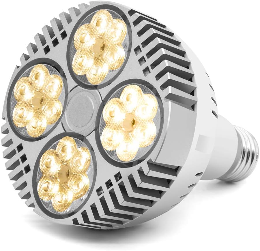 CANAGROW LED Grow Light, 35W Full Spectrum Grow Light Bulb Plant Light for Indoor Plants, Growing Lamps for Hydroponics Greenhouse Succulent Houseplants Vegetable