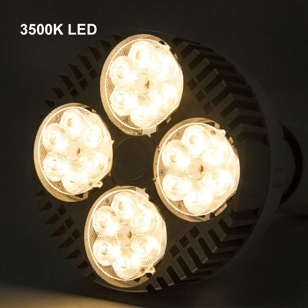 CANAGROW LED Grow Light, 35W Full Spectrum Grow Light Bulb Plant Light for Indoor Plants, Growing Lamps for Hydroponics Greenhouse Succulent Houseplants Vegetable