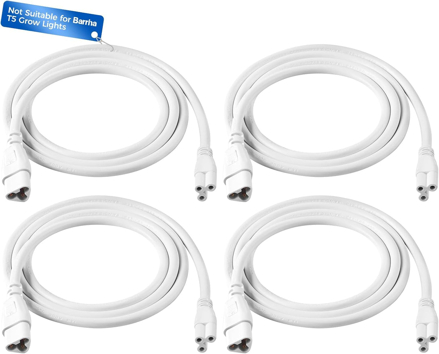 Barrina GM48, Not Suitable for Barrina T5 Grow Lights, Only for Barrina's Products with GM Series Cords, Male and Female Extension Cable, 4FT, Certified, 4 Packs