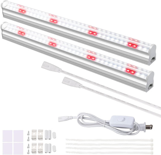 LED Grow Light Bars for Indoor Plants, Sunlight Grow Lamp Full Spectrum Growth Light Strip for Greenhouse Plant Grow Shelf
