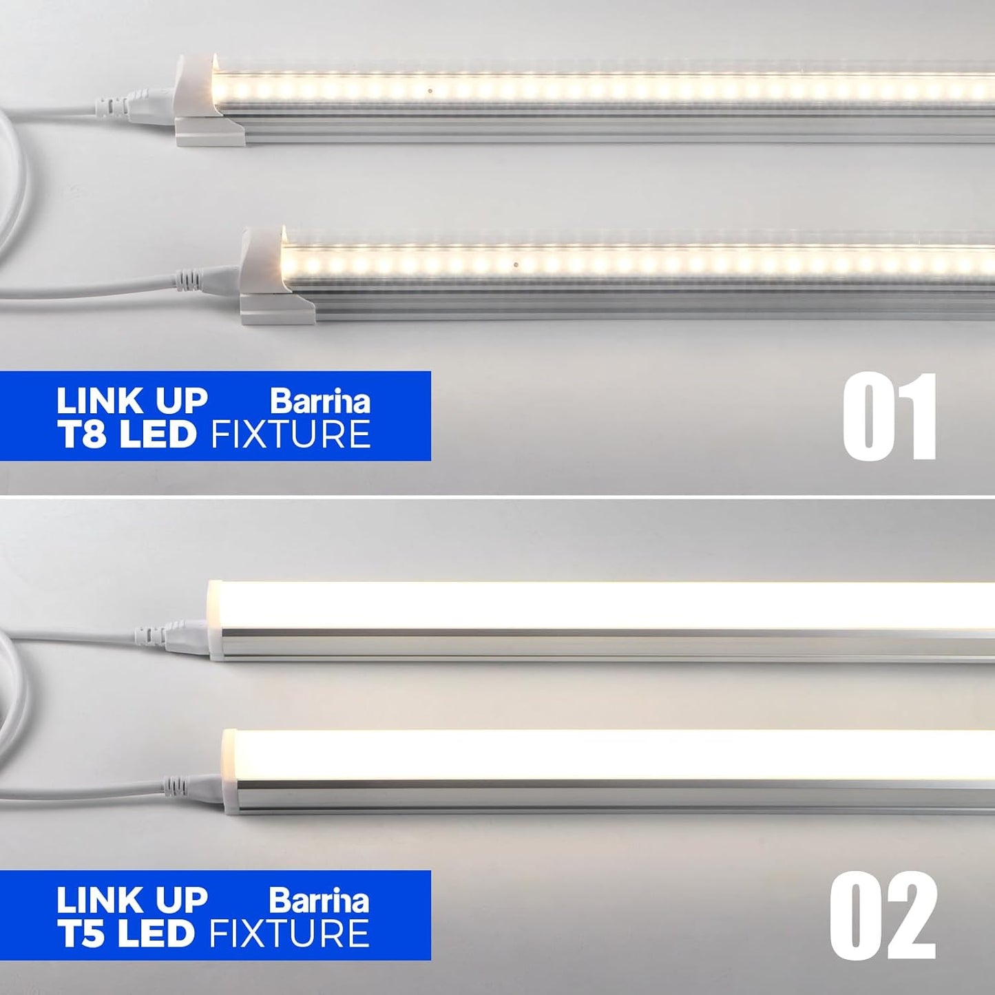 Barrina GM120, Not Suitable for Barrina T5 Grow Lights, Only for Barrina's Products with GM Series Cords, Male and Female Extension Cable, 10FT, Certified, 4 Packs