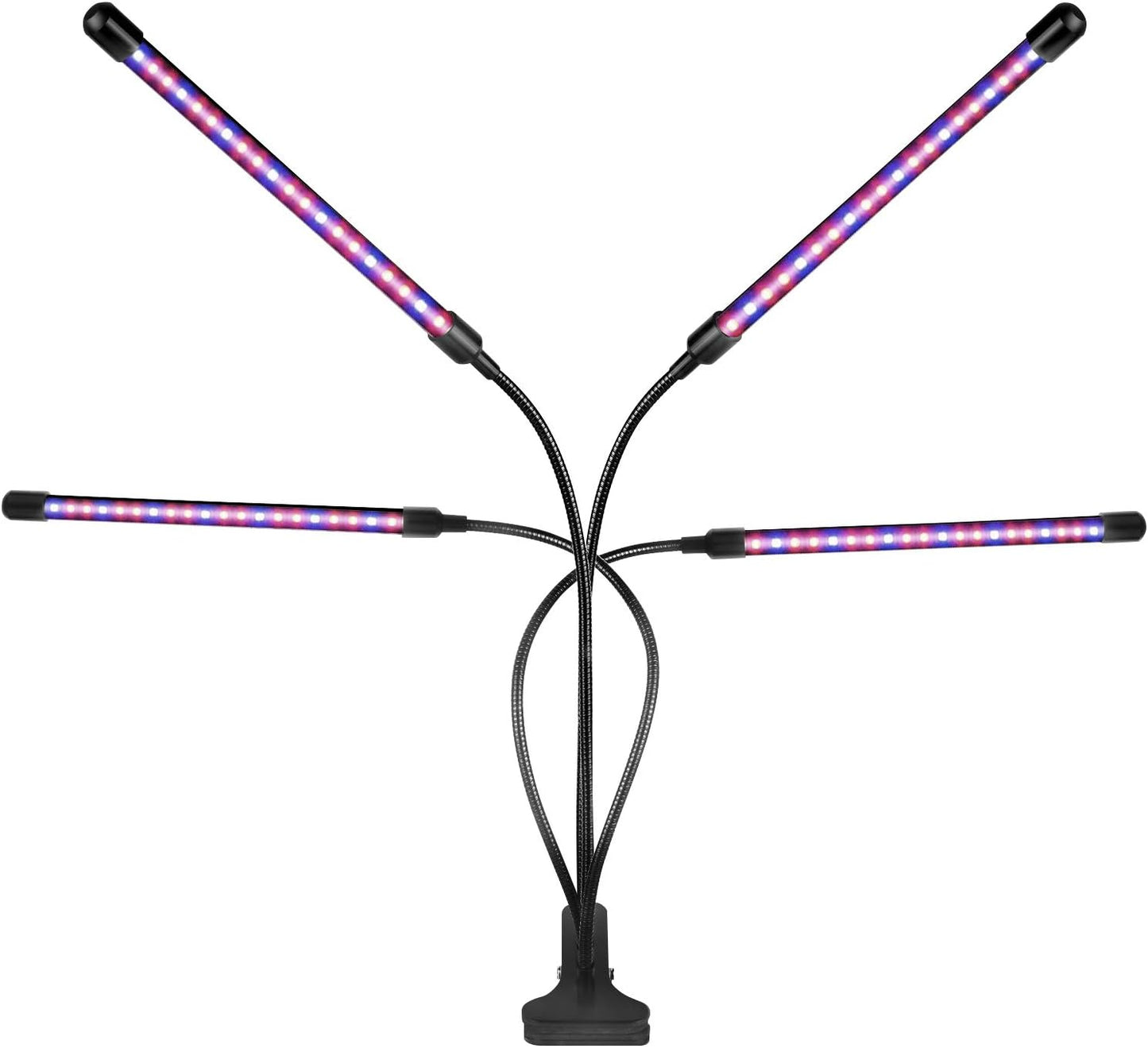 Grow Light, 80W Tri Head Timing 80 LED 9 Dimmable Levels Plant Grow Lights for Indoor Plants with Red Blue Spectrum, Adjustable Gooseneck, 3 9 12H Timer, 3 Switch Modes