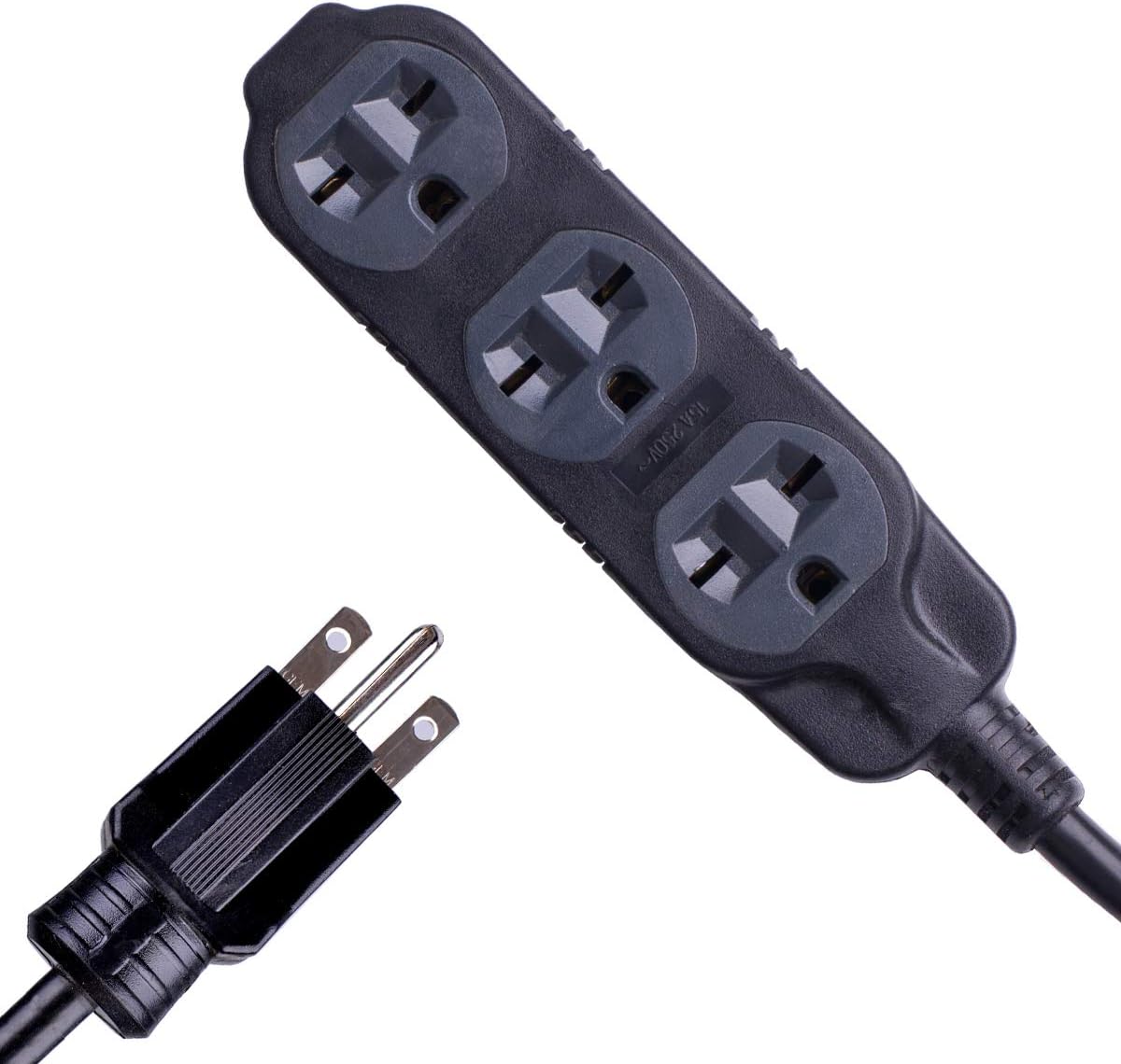 15FT Nema 6-15P 14 Gauge SJTW Power Cord, 15A 220/240V Power Extension Cord Power Stirp for Led Grow Lights, Digital Ballast