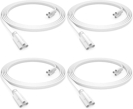 SHOPLED (4-Pack 4FT T5 T8 LED Shop Light Fixture Connecting Cords, Double-Ended Connector Cable for LED Tube Lights
