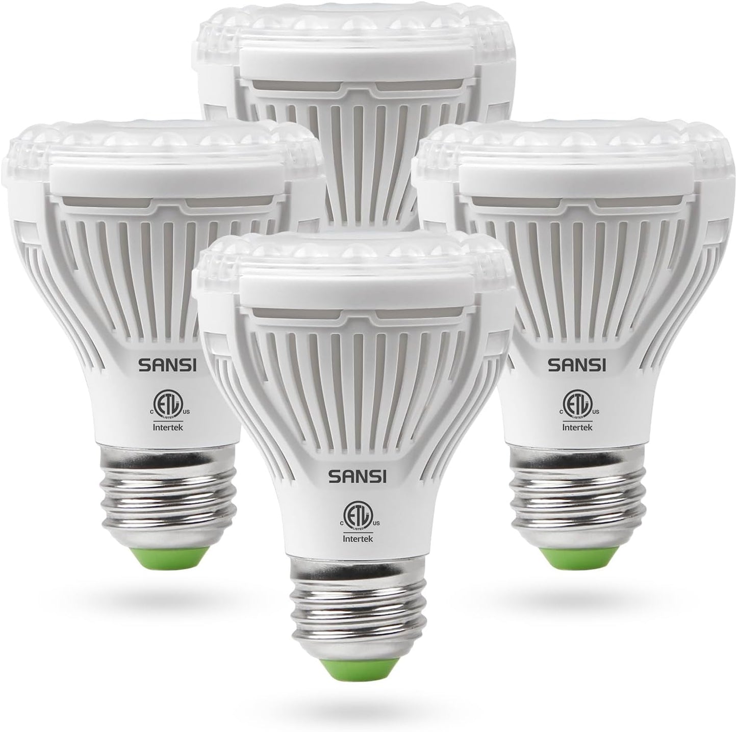 SANSI LED Grow Light Bulb for Seeds and Greens, Full Spectrum 10W Grow Light (150 Watt Equiv) with Optical Lens for Indoor Plant, High PPFD, E26 Base, 4-Pack