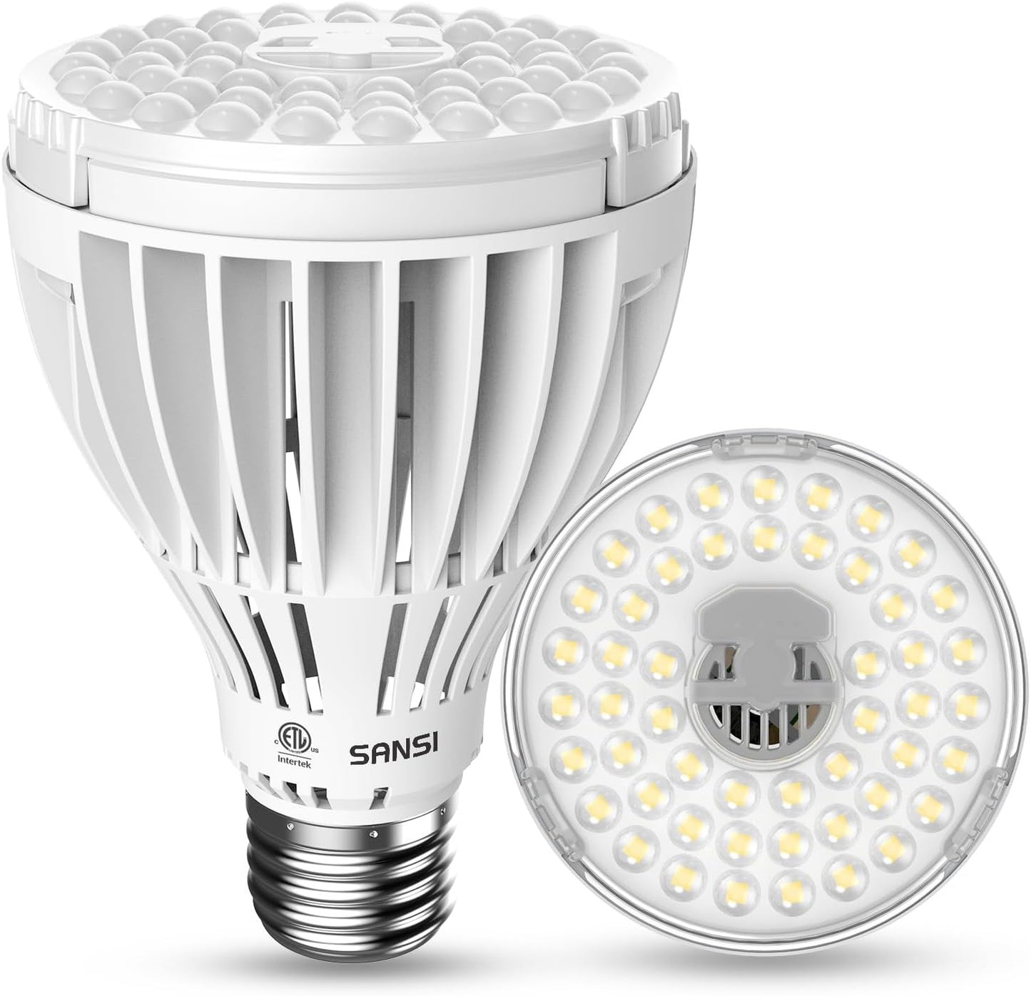 SANSI 32W Grow Light Bulbs for Indoor Plants, 350W Equivalent Full Spectrum LED Grow Light Bulb High PPFD with Optical Lens, Plant Bulbs with Ceramic Tech. Energy Saving for Seeds and Greens