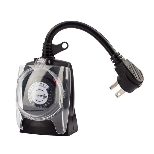 24 Hour Plug-in Timer Two Grounded Outlets, 125V, Outdoor, 30 Minute Tabs, Lot of 5