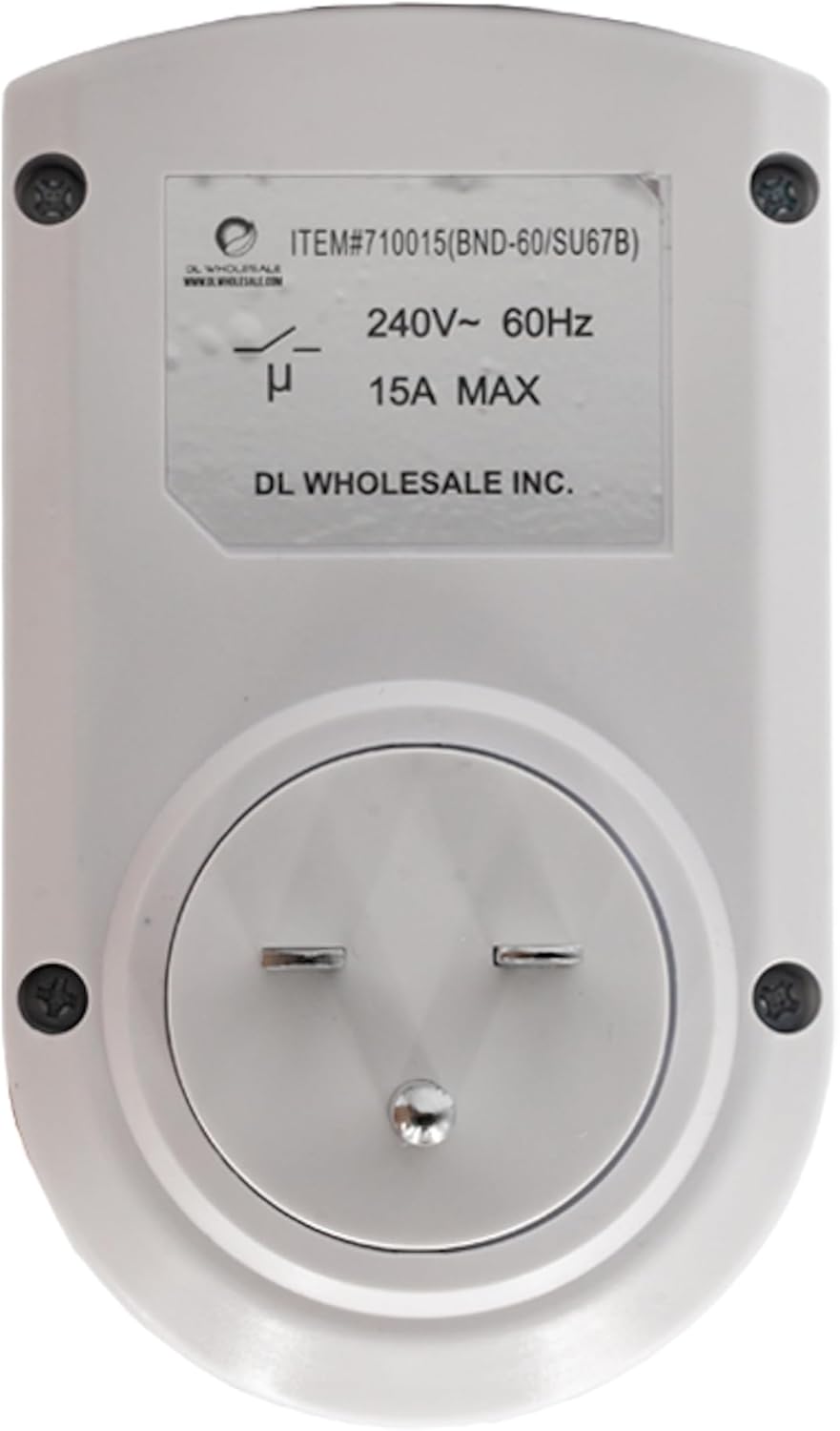 Grow1 240V Outlet Digital Timer, Single Outlet, 15A, Compatible with 220V, 230V & 240V Outlets, Great for Grow Lights, Reptile Enclosures & Aquarium Timer
