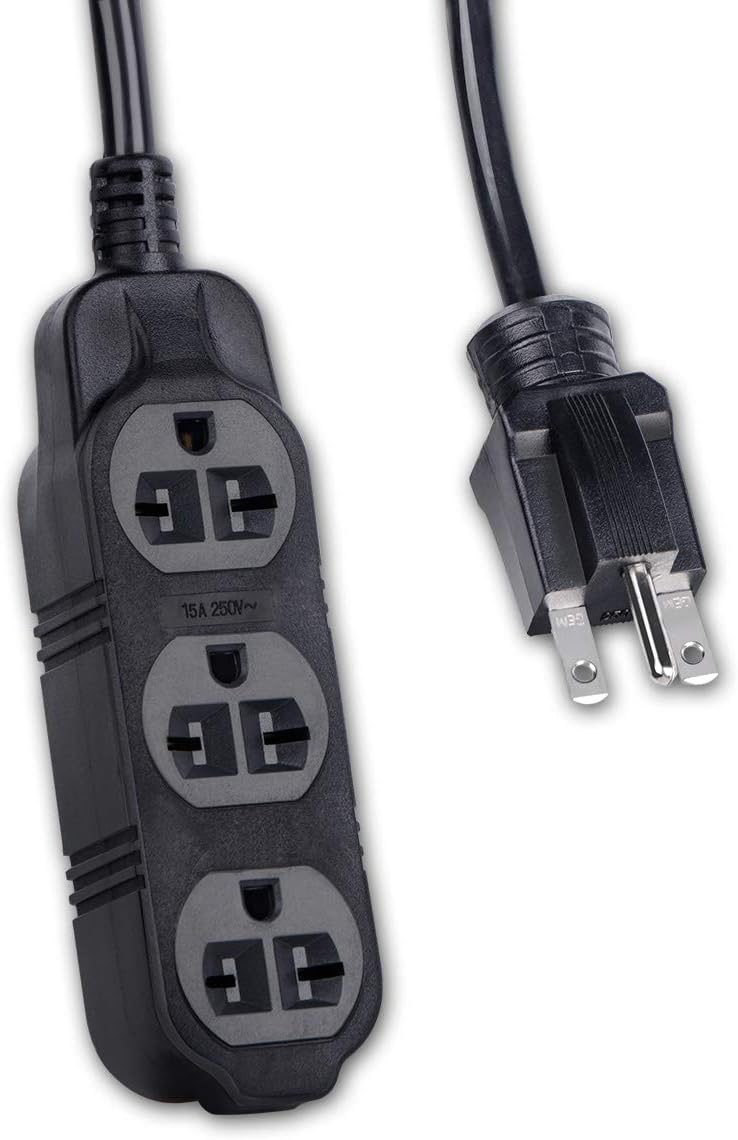15FT Nema 6-15P 14 Gauge SJTW Power Cord, 15A 220/240V Power Extension Cord Power Stirp for Led Grow Lights, Digital Ballast