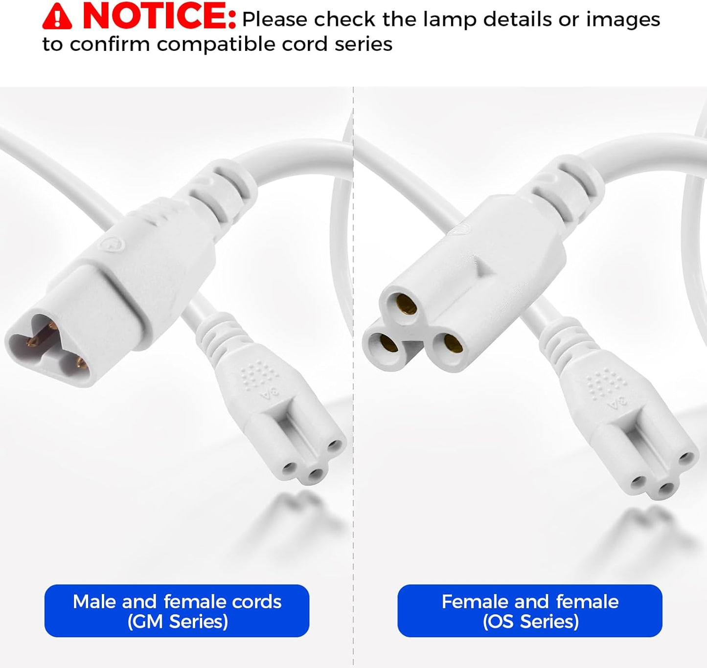 Barrina GM120, Not Suitable for Barrina T5 Grow Lights, Only for Barrina's Products with GM Series Cords, Male and Female Extension Cable, 10FT, Certified, 4 Packs