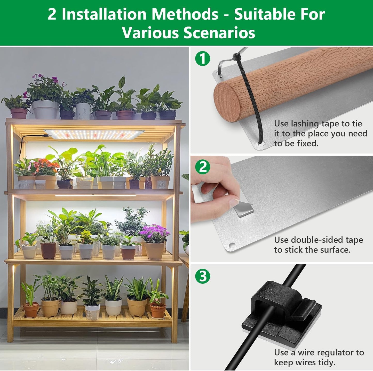 Aumtrly Grow Lights for Indoor Plants, 882 LED Full Spectrum Plant Light 6 Panel for Growing Seedling Starting, Slim Grow Lamp with UL Adapter, 6/12/16H Timer, 3 Light Modes, 5 Dimmable