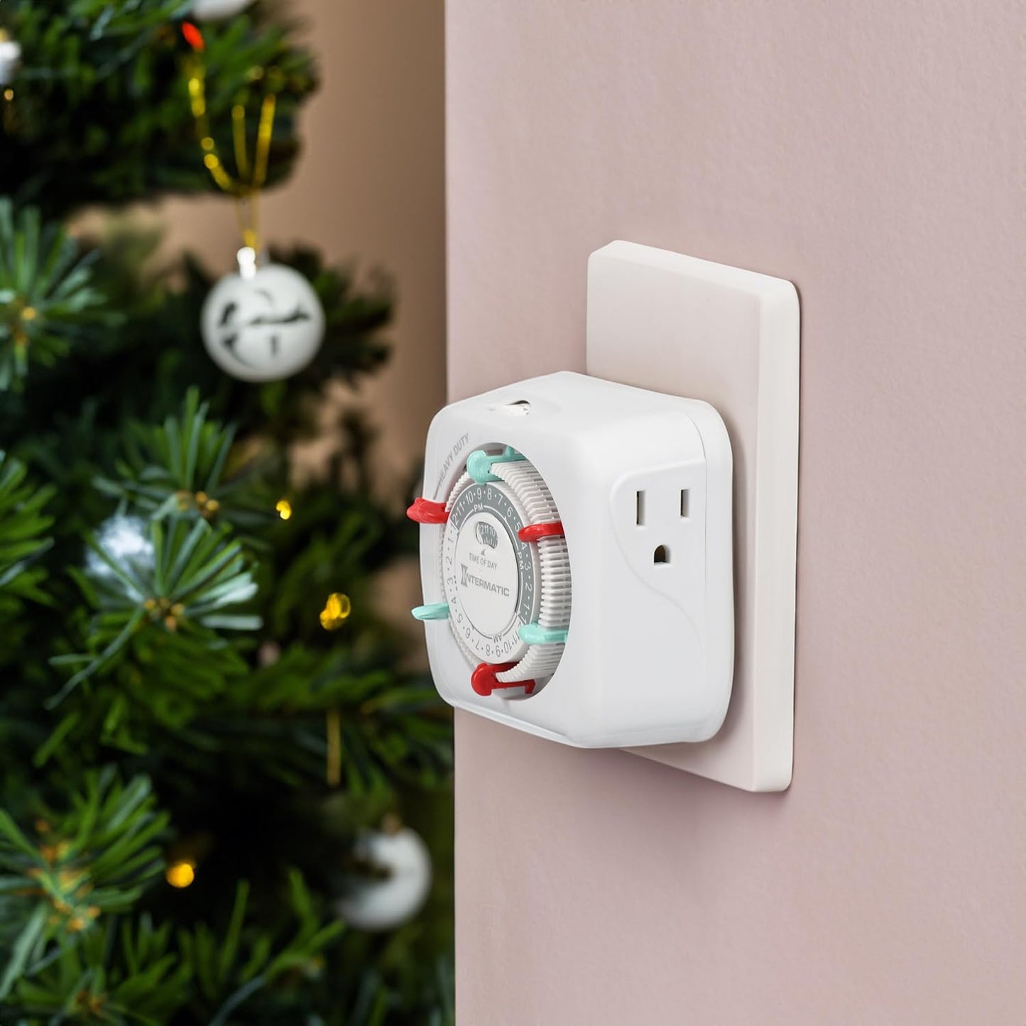 TN311 Heavy-Duty 24-Hour Indoor Mechanical Plug-in Timer - Efficient Control, Customizable Scheduling - Timer for Lighting, Fans & Small Appliances