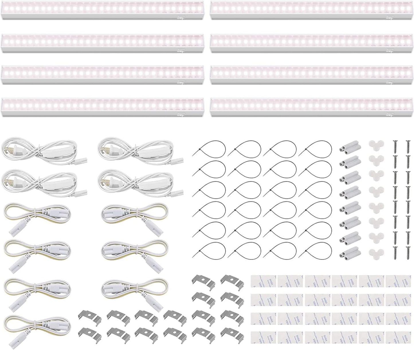 Barrina T5 Grow Lights, Full Spectrum Sunlight for Indoor Plants, 1ft Plant Light for Indoor Growing, LED Grow Light Bulbs, T5 Grow Light Strip, Plug and Play, Pinkish White, 8-Pack