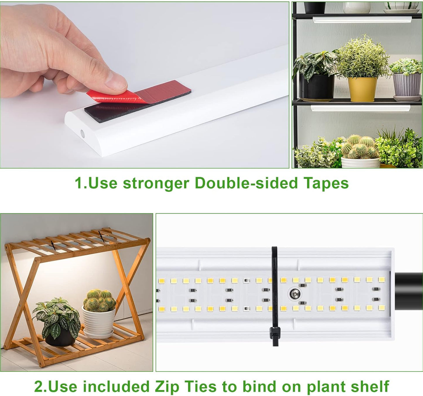FOXGARDEN Grow Light, Full Spectrum Plant Light Strip for Indoor Plants, 384 LED Bright Grow Lamp with Auto On/Off Timer 4/8/12H, 4 Switch Modes, 10 Dimmable Brightness, 4 Packs