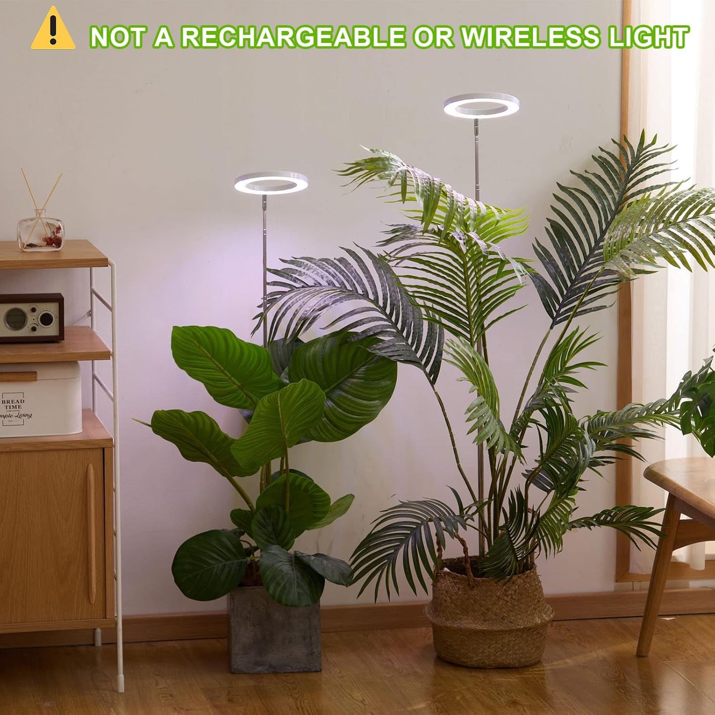 Plant Grow Light,yadoker LED Growing Light Full Spectrum for Indoor Plants,Height Adjustable, Automatic Timer, 5V Low Safe Voltage,Idea for Large Plant Light, 2 Pack
