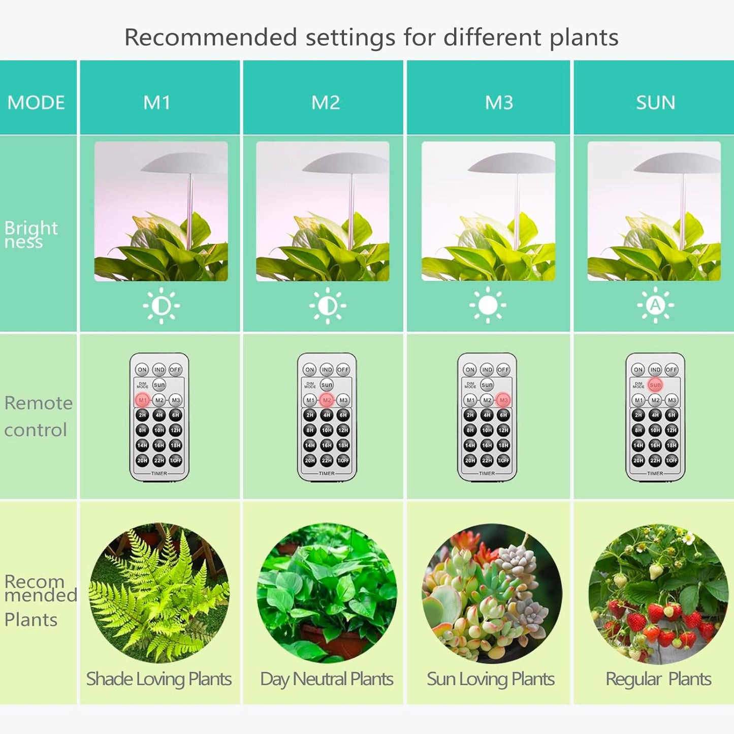 LED Grow Lights for Indoor Plants 2 Pack, Smart USB Small Full Spectrum Plant Lights with Remote, Height Adjustable, Auto On/Off Timer, Ideal for Home Decoration, Black