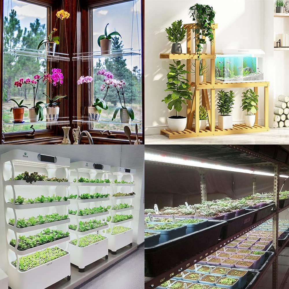 LED Grow Light Bars for Indoor Plants, Sunlight Grow Lamp Full Spectrum Growth Light Strip for Greenhouse Plant Grow Shelf