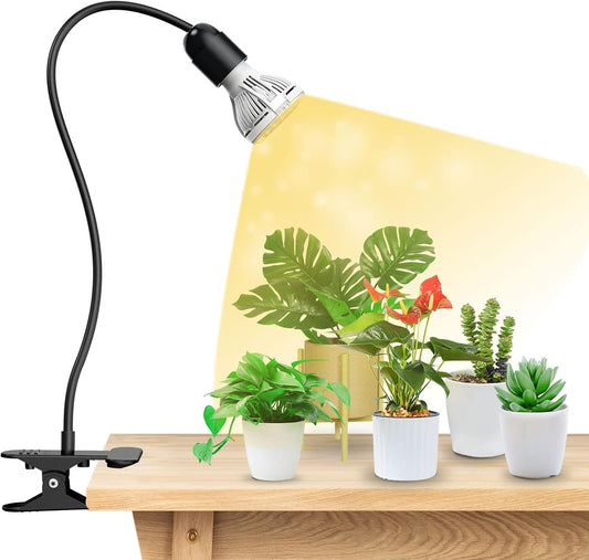 SANSI LED Grow Lights for Indoor Plants, 150W Full Spectrum Gooseneck Clamp Grow Lamp, 10W Power Plant Light with High PPFD for Seeding, Lifetime Free Bulb Replacement Plant Lights for Indoor, 1 Head