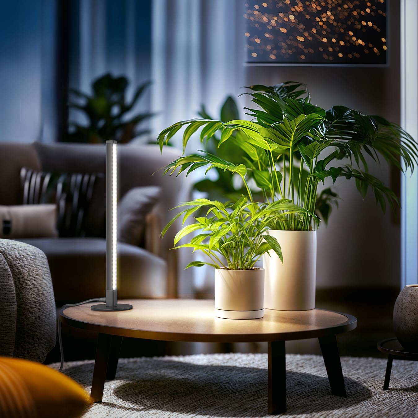 Vertical Grow Light, 72 LEDs Full Spectrum Light Bar, 5000K Wide Illumination Area Desk Light,1.4FT Stand Plant Lamp for Tall Houseplants, Tropical Plants, Foliage with On/Off Switch