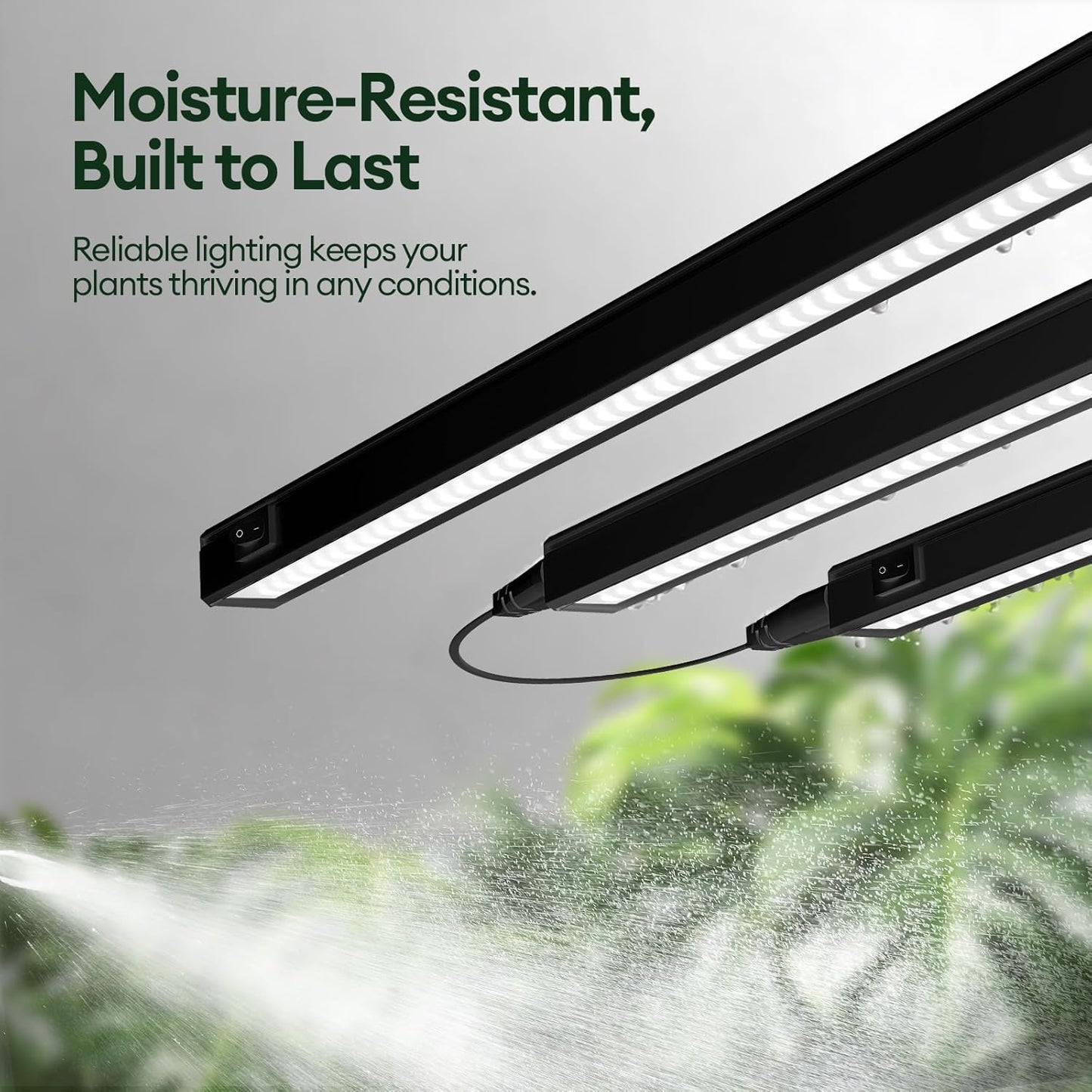 Maygrove Grow Lights for Indoor Plants, Sunlike Full Spectrum 5000K 2FT LED Growing Lamp 60W (4 x 15W), T5 Grow Light Strip for Seed Starting, Vegetables, Linkable, Black, 4-Pack