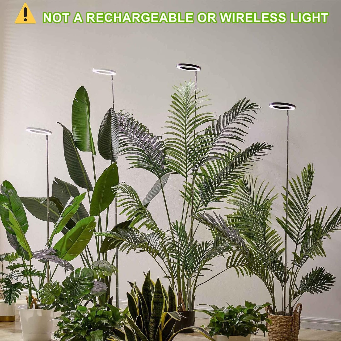 yadoker Plant Grow Light, LED Growing Light Full Spectrum for Indoor Plants,Height Adjustable, Automatic Timer, 5V Low Safe Voltage,Idea for Large Plant Light