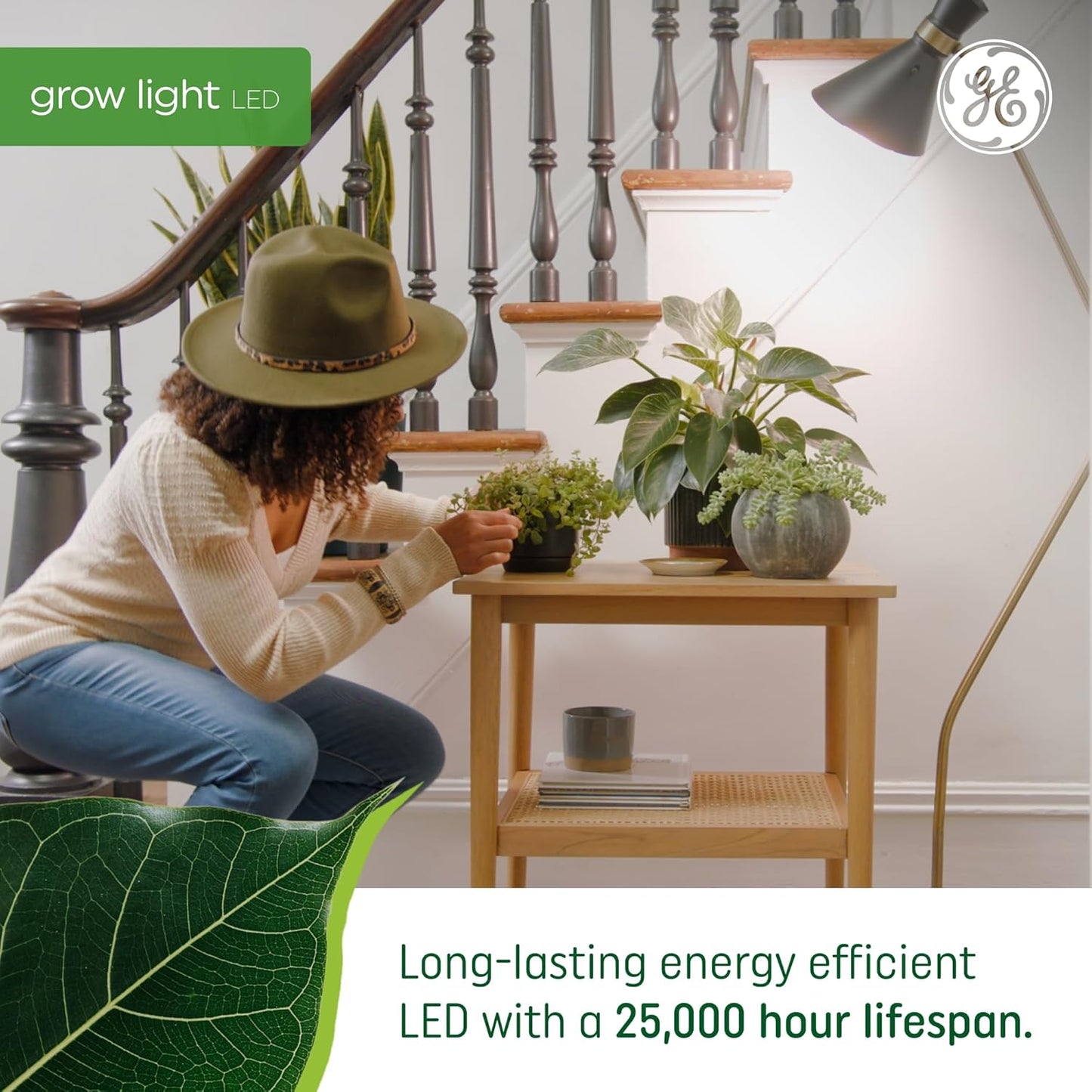 GE Grow Lights for Indoor Plants, BR30 Indoor Floodlight, LED Light Bulbs for Seeds and Greens with Balanced Spectrum, 25,000 Hours Lifespan, 16 PPF, 4 Pack (Packaging May Vary)