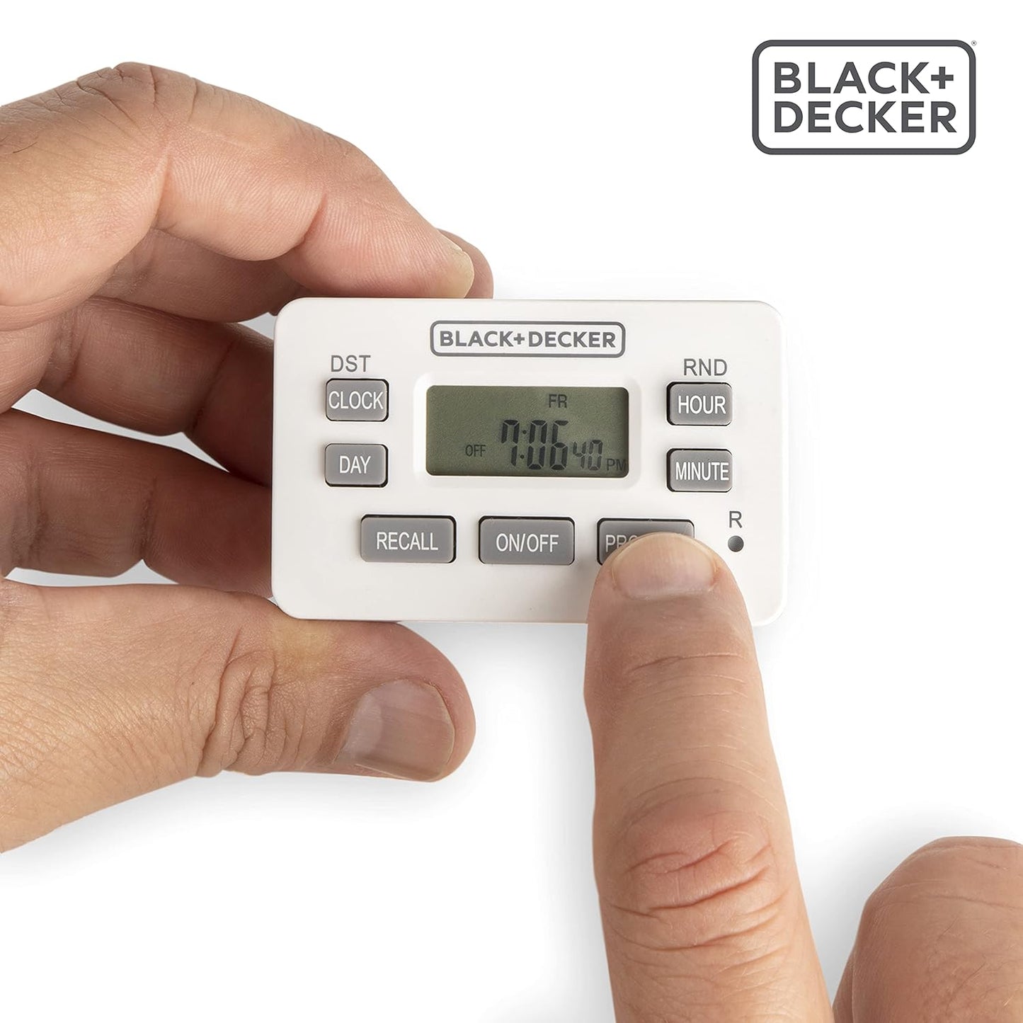 BLACK+DECKER Light Timers, Programmable, Indoor, 2 Pack, with Polarized Outlet - Compact Digital Timer Outlet with Daylight Savings Mode, 7-Day Weekly Settings - Plug Timer for Appliances, Lamps
