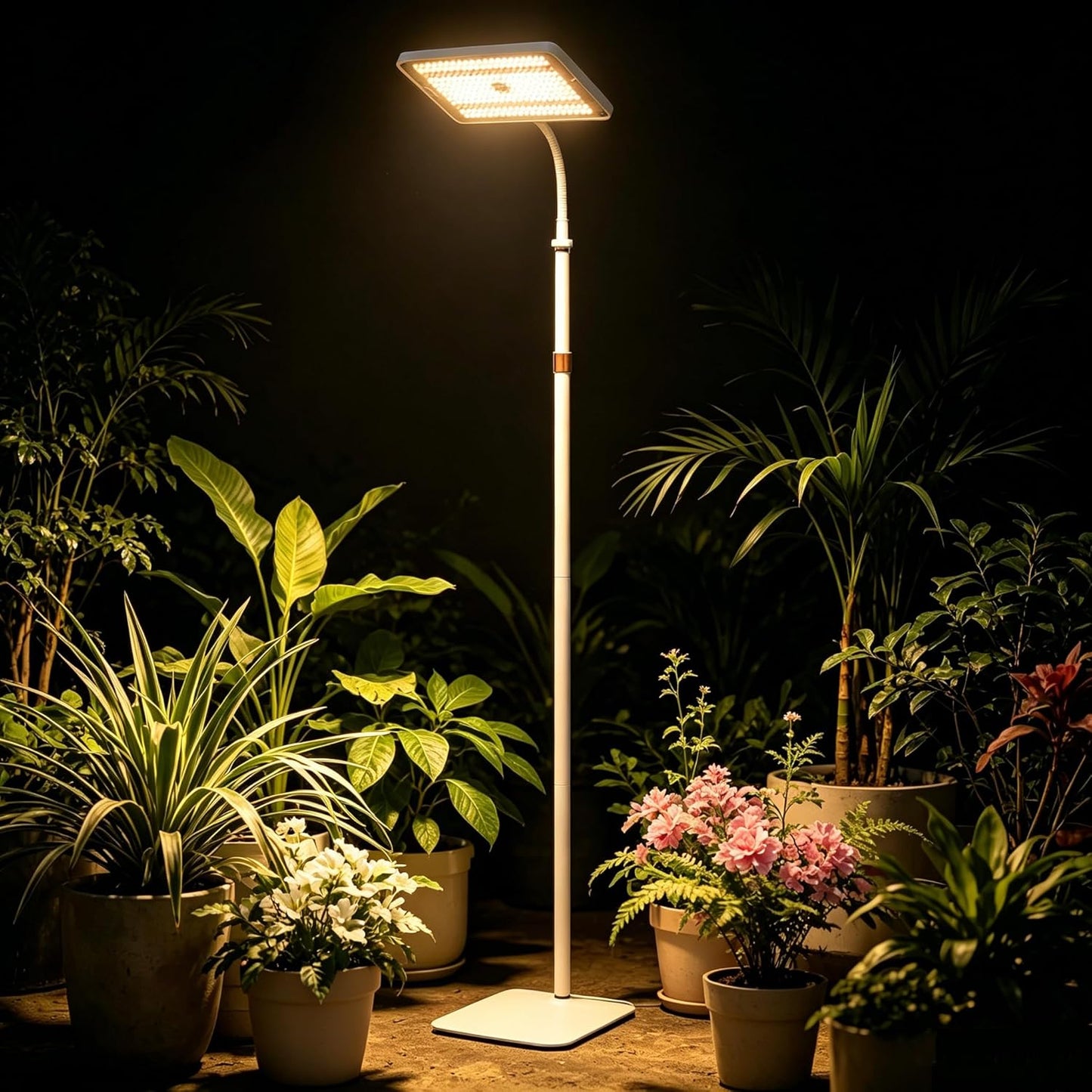 LED Grow Lights for Indoor Plants with Stand for Floor and Tabletop, Full Spectrum Plant Lights for Indoor Growing with Timer 4H/8H/12H, Grow Light with 3 Lighting Mode & 10 Dimmable Brightness.