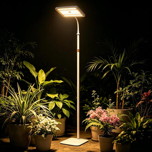 LED Grow Lights for Indoor Plants with Stand for Floor and Tabletop, Full Spectrum Plant Lights for Indoor Growing with Timer 4H/8H/12H, Grow Light with 3 Lighting Mode & 10 Dimmable Brightness.