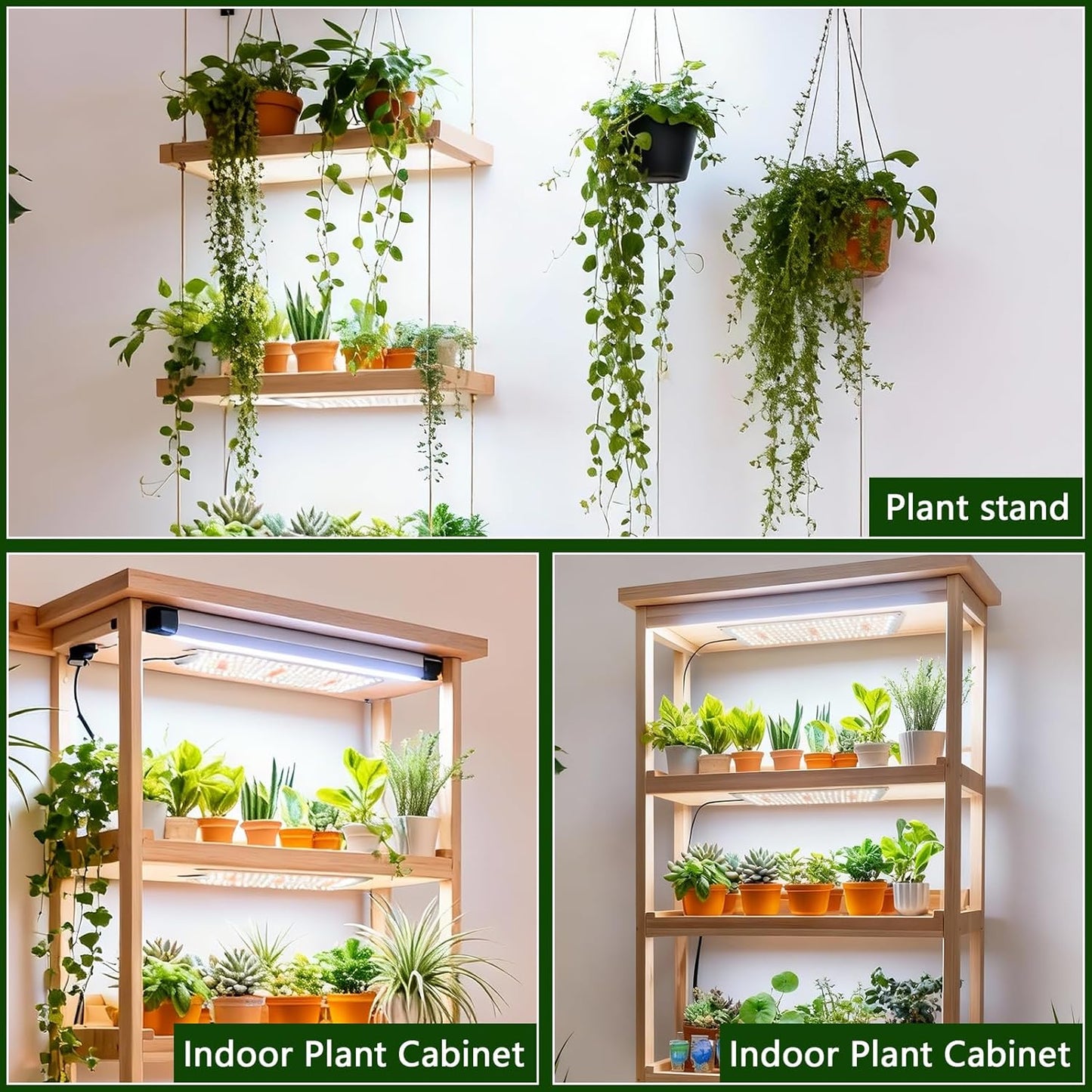 Grow Lights for Indoor Plants Full Spectrum,High PPFD 768LEDs Plant Lights with 4/8/12/16/20H Timer, Flexible Series & Parallel Connection for Indoor Growing(4 Pack)