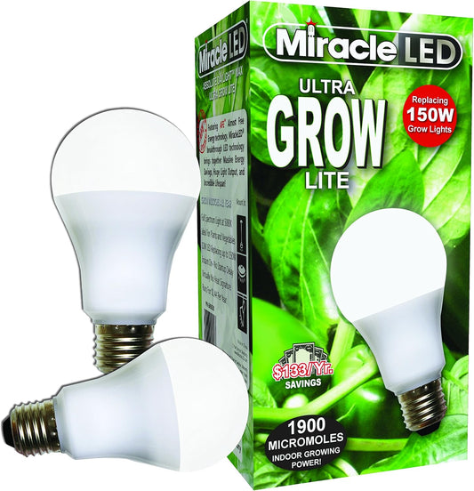 Miracle LED Absolute Daylight Spectrum, Ultra Grow Lite 2-Pack, 12W (604868)